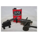 2 Black Powder Cannons & Can of Gun Powder