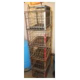 5 Metal Morning Glory Crates 12x18x10.5", & 1