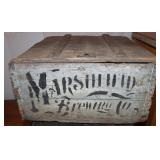 Vintage Marshfield Brewing Co. Wooden Crate w/