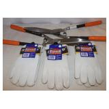2 Shears & 3 Pairs of Medium Lined Goatskin