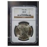 1922 Peace dollar NGC MS63
