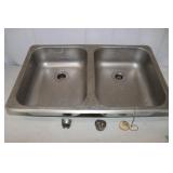 Vollrath 2 Basin Stainless Steel Sink w/
