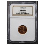 1958D Lincoln cent NGC MS66RD