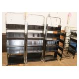 4 Display Shelves: 3) 21.5"x13.5"x61.5" Tall  and