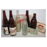 Marshfield Advertising: 8 Bottles, Bag & 2 Labels
