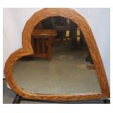 Unique Heart Shaped Mirror, 33"x36"
