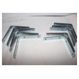 9 Pks. 4" Metal Corner Braces, (10 per Pack)