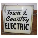 Town & Country Electric Sign, Untested;