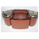 Vintage Enamelware Camping Picnic Cooking Set