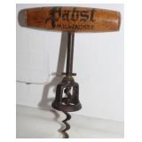 Vintage Pabst Milwaukee Wood Handled Corkscrew