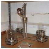 Stainless Steel 5 Light Chandelier 26.5x22" Tall