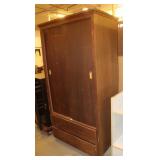 Wooden Sliding Door Armoire; 40"x23"x75"