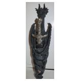 Decorative Dagger in Wall Mounted Dragon Sheath;