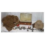 Fishing Net, Hat & Plano Tackle Box;