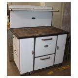 Vintage Copper-Clad Wood Cook Stove w/ Parts,