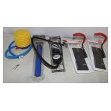 3 Inflatable Pumps, 2 Bike Hanger Wall Mounts