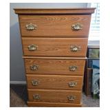 5 Drawer Wooden Dresser 30.5x18x49'