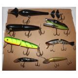 4 Fishing Lures & 3 Jointed Fishing Lures