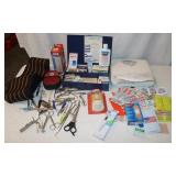 First Aid Supplies: Bandages, Thermometer, Burn ge