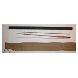 Heddon Wooden Fly Fishing Rod w/ Cloth Case &