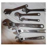 7 Adjustable Wrenches: 12', 10, 4) 8' & 6'