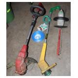 2 Electric Trimmers & 1 Hedge Trimmer, all work
