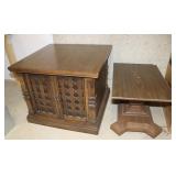2 Wooden End Tables: 26x26x21', 16x24x15'
