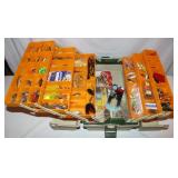 Rebel Tackle Box w/ Jig heads, Hooks, Spoons, Lure