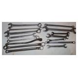 16 Snap-On and Blue point Wrenches 3/8'-7/8'
