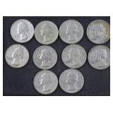 7) 1962 & 3) 1964 Quarters (90% Silver)