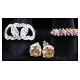 .925 Sterling Silver Earring and Rings Total