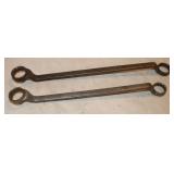 2 Large Duro-Chrome Offset Box end Wrenches: