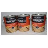 3 Weather screen Water Repellent Deck Stain Cans;