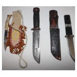 Homemade, Hunting & Antler Handle Knives w/