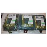 3 New Medium Duty Tarps: 2) 12'x16' & 8'x10'