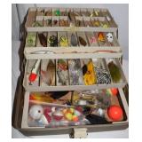 Plano 18'x9'x9' Tackle Box w/ Baits & Bobbers