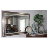 39.5'x30' Mirror & Silver Colored Décor: