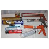 3 Caulk Guns and 6 tubes of Caulk
