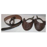 Spurs with leather Spur Straps & Leather Belt