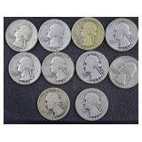 10) Quarters (90% Silver):