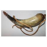 Vintage Powder Horn Flask 13' Long