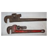 2 Pipe Wrenches: Trimo 16' & Ridgid 14'