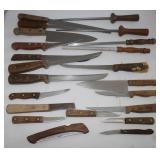 Wooden Handled Knives and Knife Sharpeners: