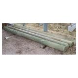 4) 5' Wood Pressure Treated Ground Posts 8' Long
