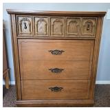 4 Drawer Wooden Dresser 35.5x18.5x42.5'