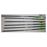 6) 20' Wicked Ridge XX75 Aluminum Crossbow Bolts;