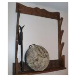 Wooden Hanging Gun rack 27.5x5x34.5' Tall