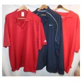 2) 2XL Collared Polos & 1 Jacket: