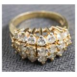 .925 Sterling Silver Ring Size 6.5, 4.59 Grams