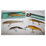 3 Rapala and 2 Musky Lures